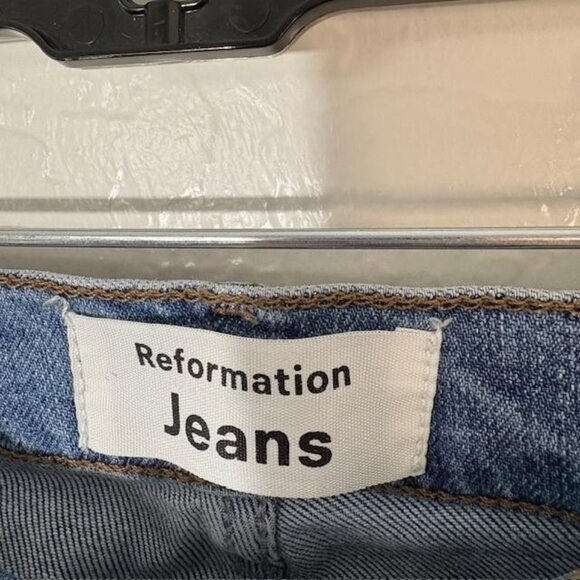 Reformation Jeans Womens 27 Blue High & Skinny Catalina Wash Stretch Denim Pants - Picture 3 of 9